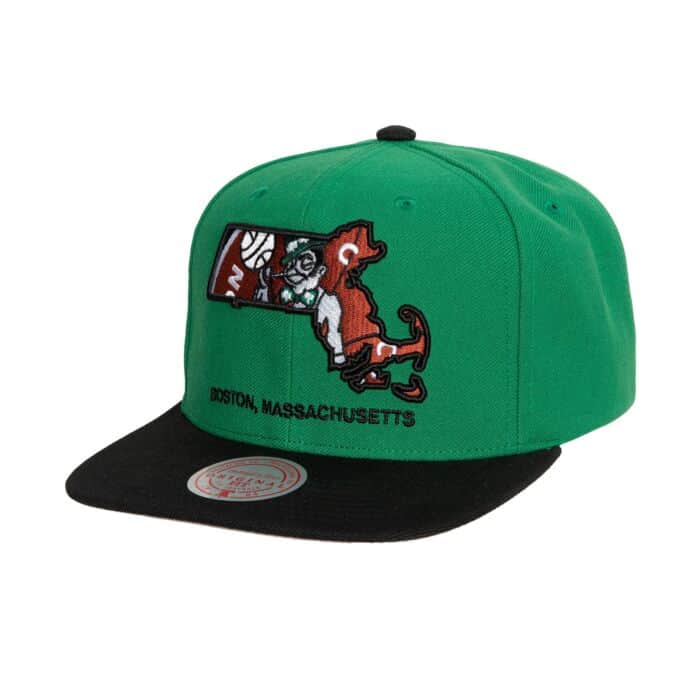 Boston Celtics Mitchell & Ness Insider Hardwood Classics Snapback Hat - Dynasty Sports & Framing 