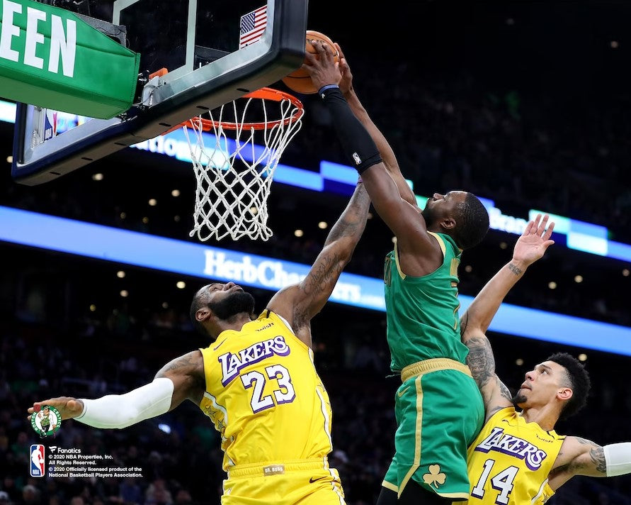 Jaylen Brown Dunks Over LeBron Boston Celtics 8" x 10" Basketball Photo - Dynasty Sports & Framing 
