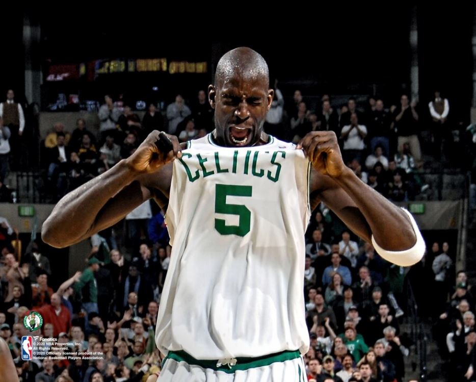 Kevin Garnett Celebration Boston Celtics 8" x 10" Basketball Photo - Dynasty Sports & Framing 