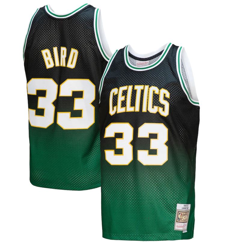 Larry Bird Boston Celtics Mitchell & Ness Hardwood Classics 1985-86 Fadeaway Swingman Jersey - Dynasty Sports & Framing 