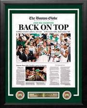 Boston Celtics 2008 NBA Champions Framed Boston Globe Photo - Dynasty Sports & Framing 