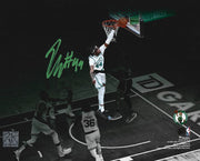 Robert Williams III Blocks Steph Curry Boston Celtics Autographed Basketball Photo - Dynasty Sports & Framing 