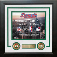 NBA Basketball Photo Picture Frame Kit - Boston Celtics (White Matting, Green Trim) - Dynasty Sports & Framing 