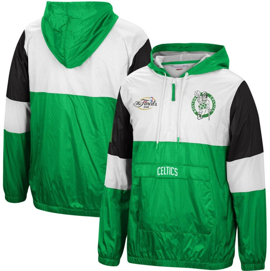 Boston Celtics Mitchell & Ness Hardwood Classics Surprise Win Quarter-Zip Windbreaker - Dynasty Sports & Framing 