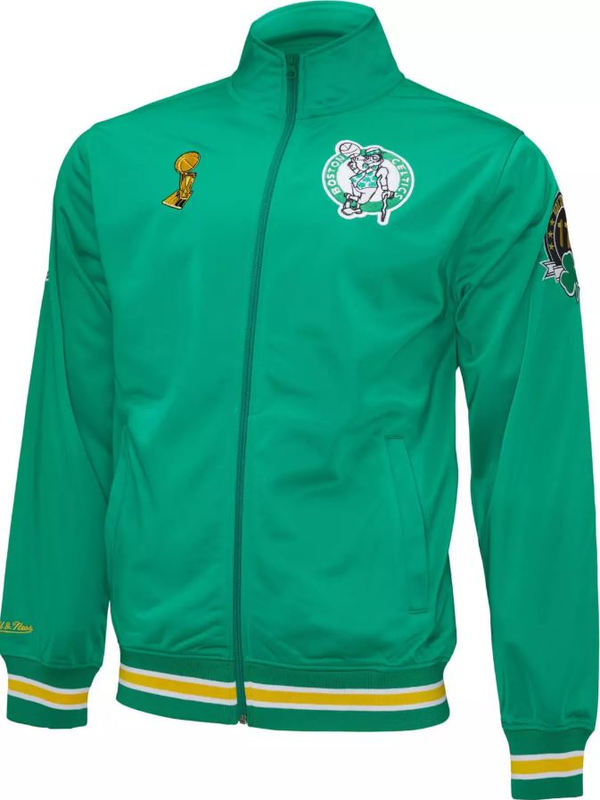 Boston Celtics Mitchell & Ness Green Champ City Track Jacket - Dynasty Sports & Framing 