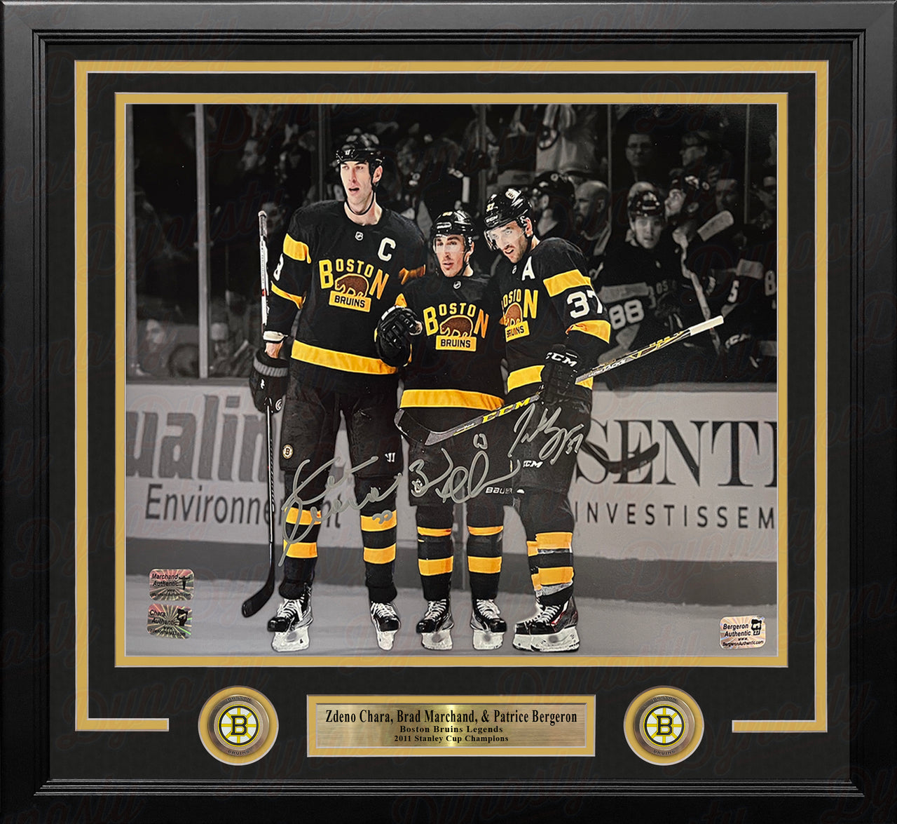 Patrice Bergeron Signed / Autographed Career Stats 16x20 Photo