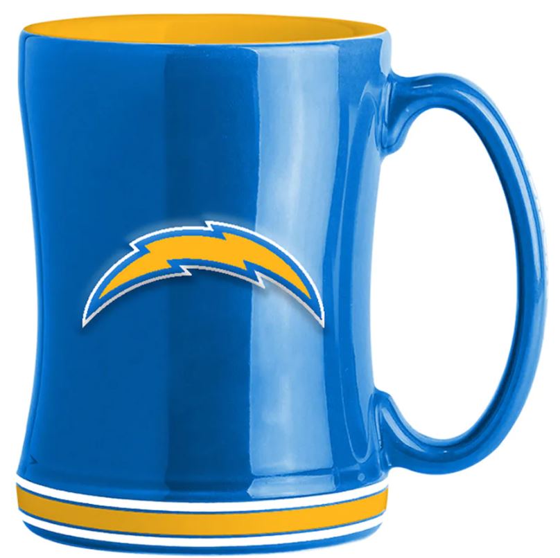 Los Angeles Chargers Logo Relief Coffee Mug - Dynasty Sports & Framing 