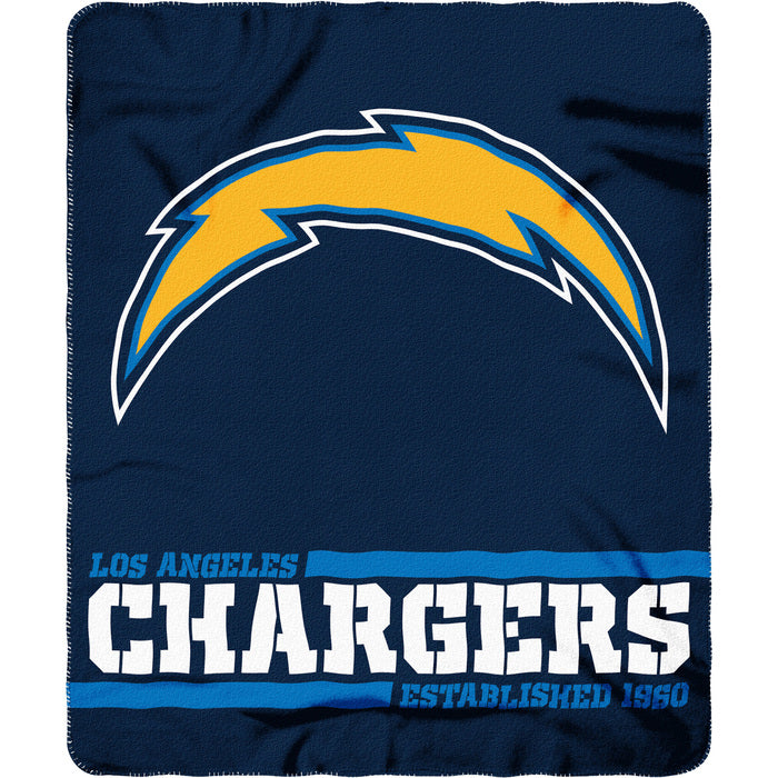 Los Angeles Chargers NFL Football 50" x 60" Split Wide Fleece Blanket - Dynasty Sports & Framing 