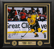 Charlie McAvoy Lake Tahoe Action Boston Bruins Autographed 16" x 20" Framed Hockey Photo - Dynasty Sports & Framing 