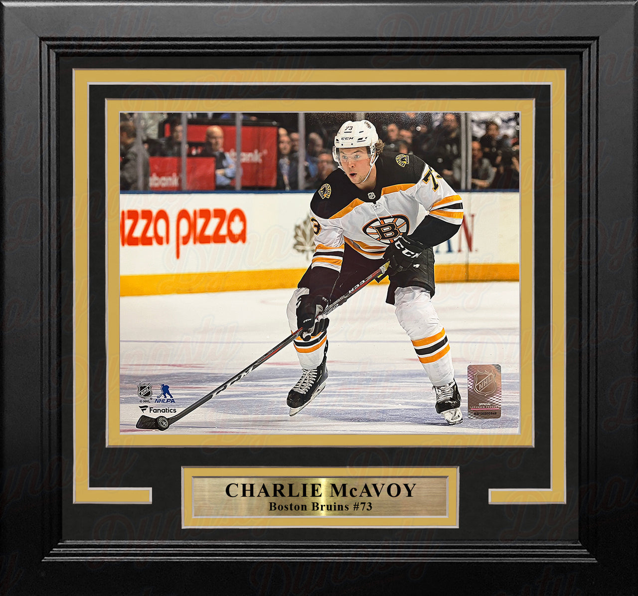 Charlie McAvoy in Action Boston Bruins 8" x 10" Framed Hockey Photo - Dynasty Sports & Framing