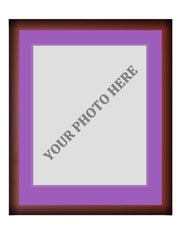 Frame Kit - Cherry Wood Frame | Purple Matting | Purple Trim - Dynasty Sports & Framing 