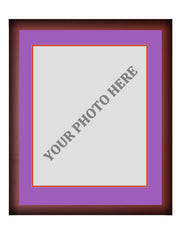 Frame Kit - Cherry Wood Frame | Purple Matting | Red Trim - Dynasty Sports & Framing 