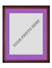 Frame Kit - Cherry Wood Frame | Purple Matting | Silver Trim - Dynasty Sports & Framing 