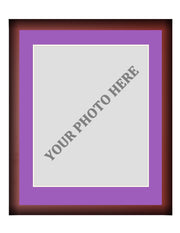 Frame Kit - Cherry Wood Frame | Purple Matting | White Trim - Dynasty Sports & Framing 