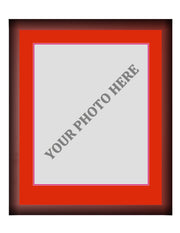 Frame Kit - Cherry Wood Frame | Red Matting | Pink Trim - Dynasty Sports & Framing 
