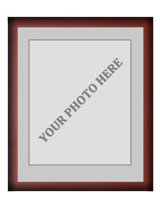 Frame Kit - Cherry Wood Frame | Silver Matting | Gray Trim - Dynasty Sports & Framing 