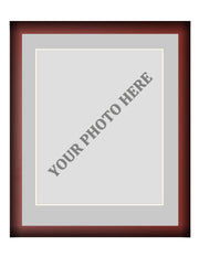 Frame Kit - Cherry Wood Frame | Silver Matting | White Trim - Dynasty Sports & Framing 