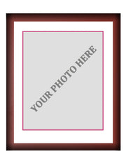 Frame Kit - Cherry Wood Frame | White Matting | Pink Trim - Dynasty Sports & Framing 