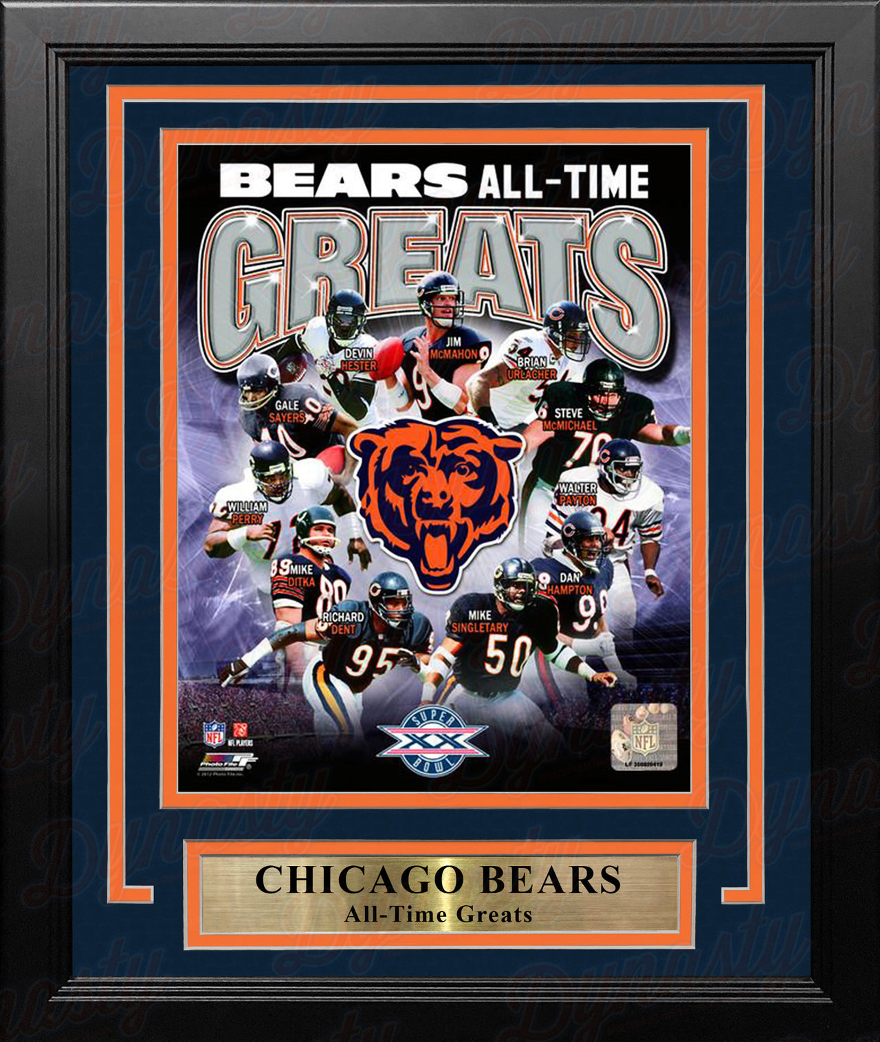 Chicago Bears All-Time Greats 8" x 10" Framed Football Photo - Dynasty Sports & Framing 