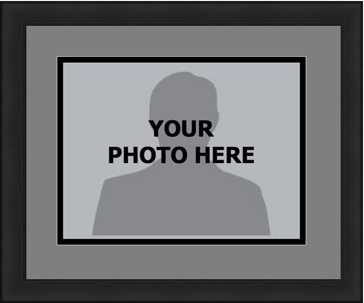 MLB Baseball Photo Picture Frame Kit - Chicago White Sox (Gray Matting, Black Trim) - Dynasty Sports & Framing