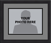 MLB Baseball Photo Picture Frame Kit - Chicago White Sox (Gray Matting, Black Trim) - Dynasty Sports & Framing 