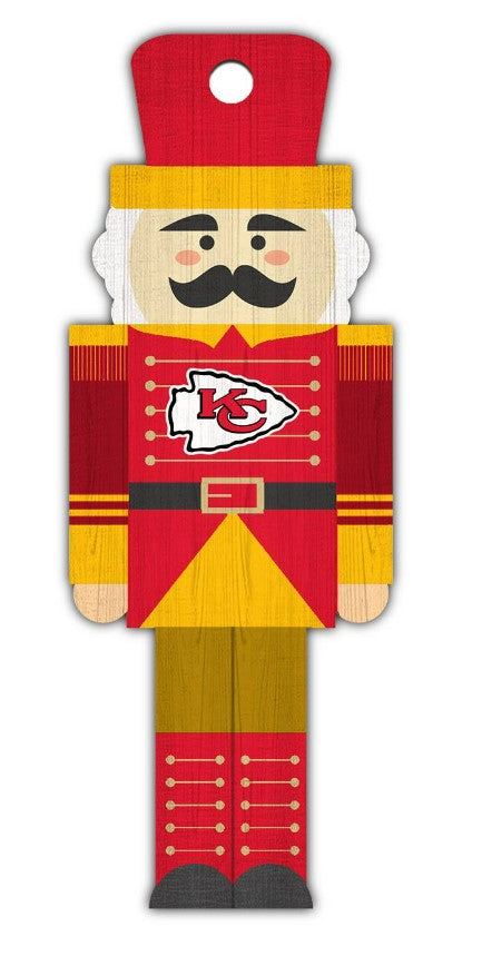 Kansas City Chiefs Wood Nutcracker Ornament - Dynasty Sports & Framing 