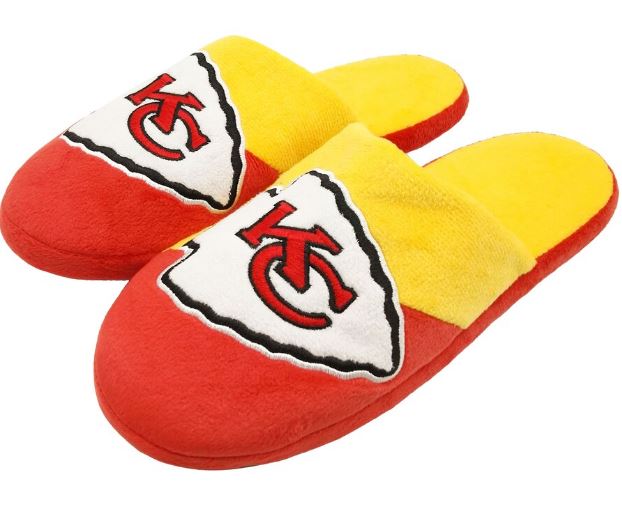 Kansas City Chiefs Colorblock Big Logo Slippers - Dynasty Sports & Framing 