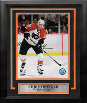 Chris Pronger in Action Philadelphia Flyers 8" x 10" Framed Hockey Photo - Dynasty Sports & Framing 