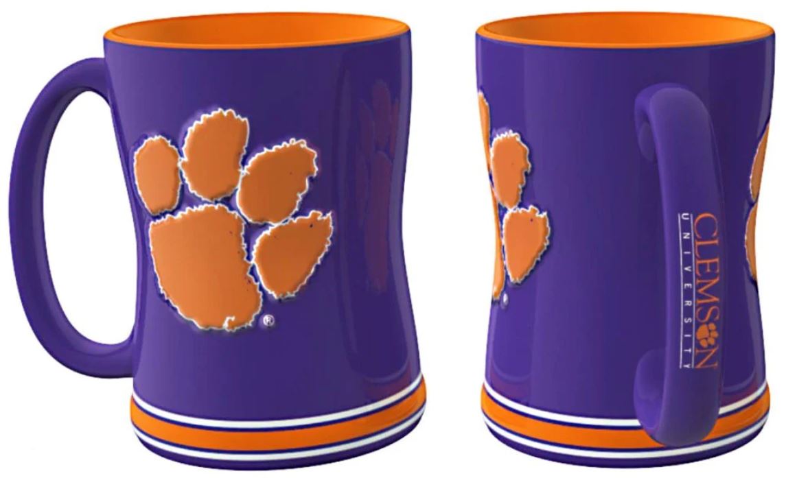 Clemson Tigers Logo Relief Coffee Mug - Dynasty Sports & Framing 