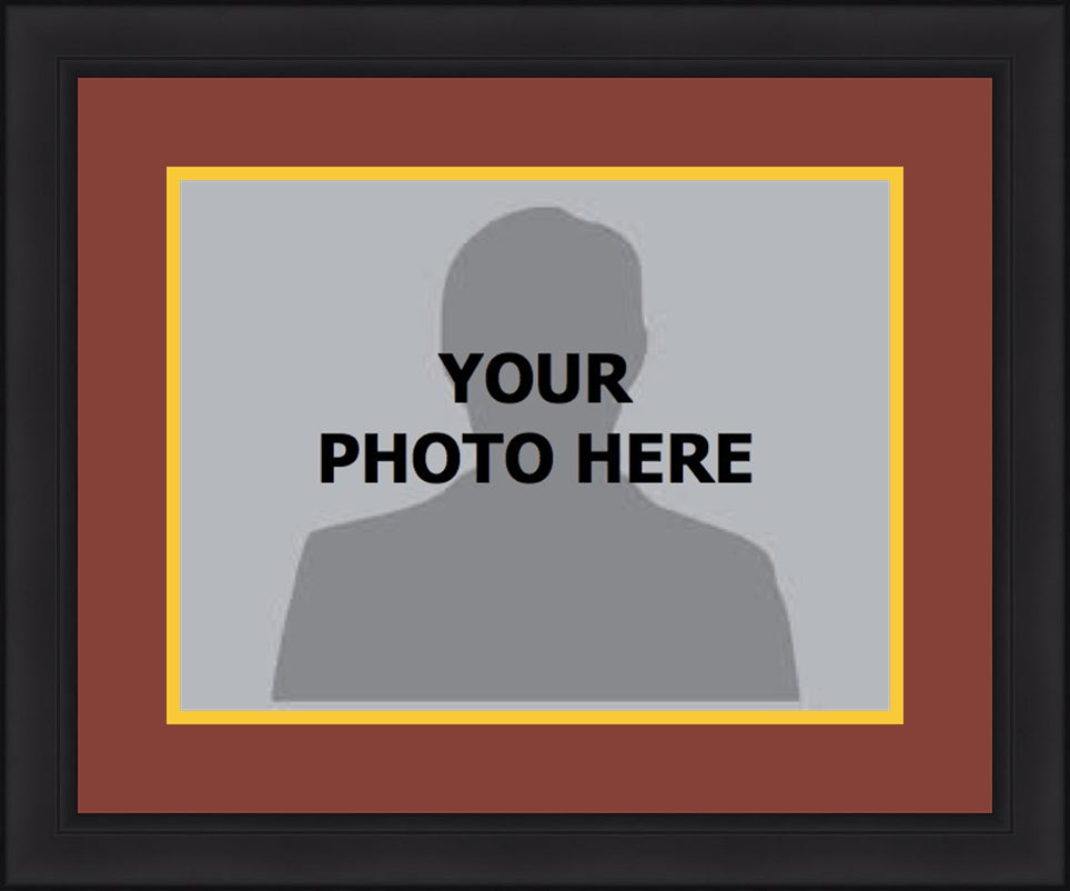 NBA Basketball Photo Picture Frame Kit - Cleveland Cavaliers (Wine Red Matting, Yellow Trim) - Dynasty Sports & Framing