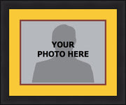 NBA Basketball Photo Picture Frame Kit - Cleveland Cavaliers (Yellow Matting, Wine Red Trim) - Dynasty Sports & Framing 