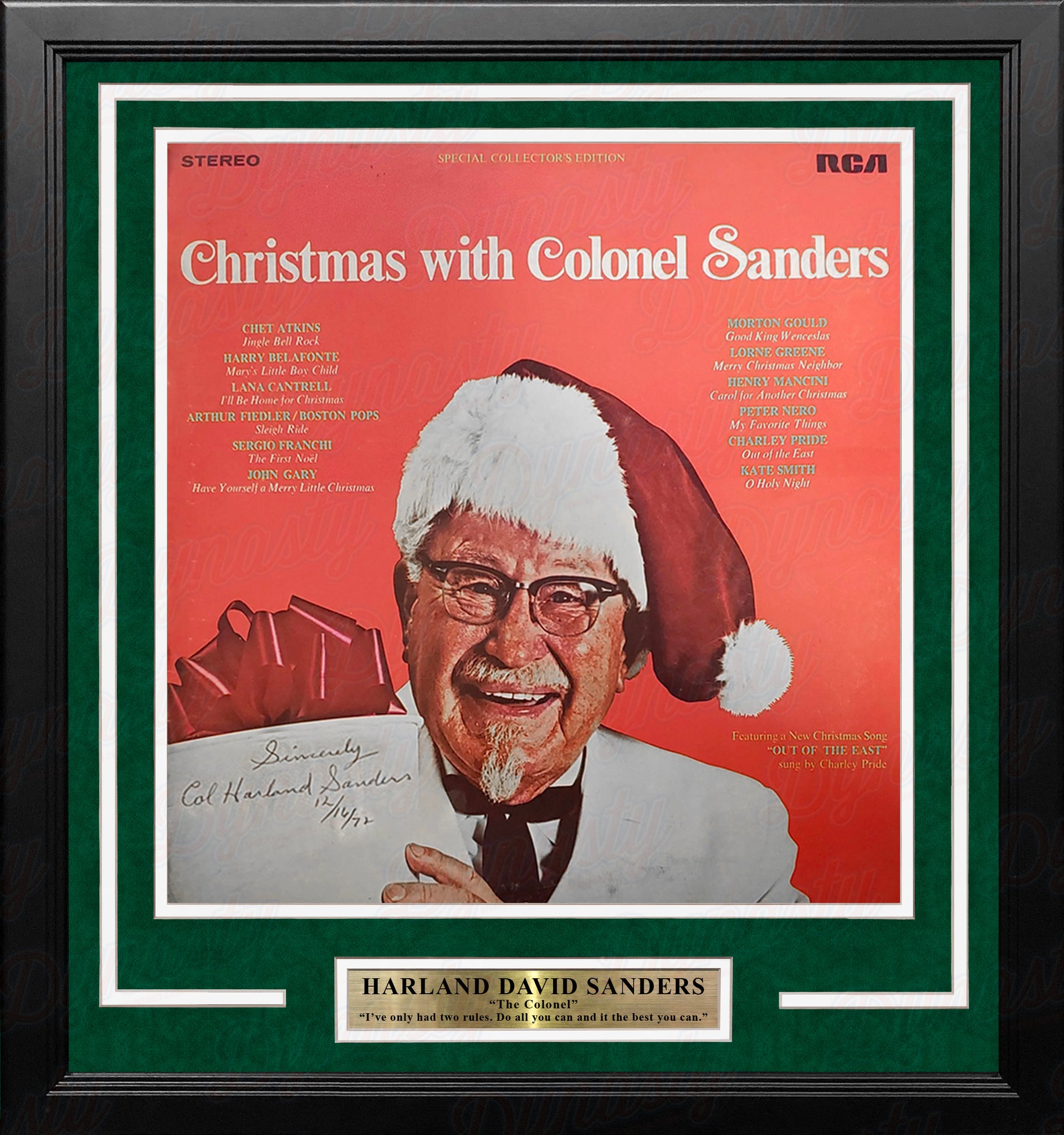 Colonel Harland David Sanders Kentucky Fried Chicken Autographed Framed Album - Dynasty Sports & Framing 