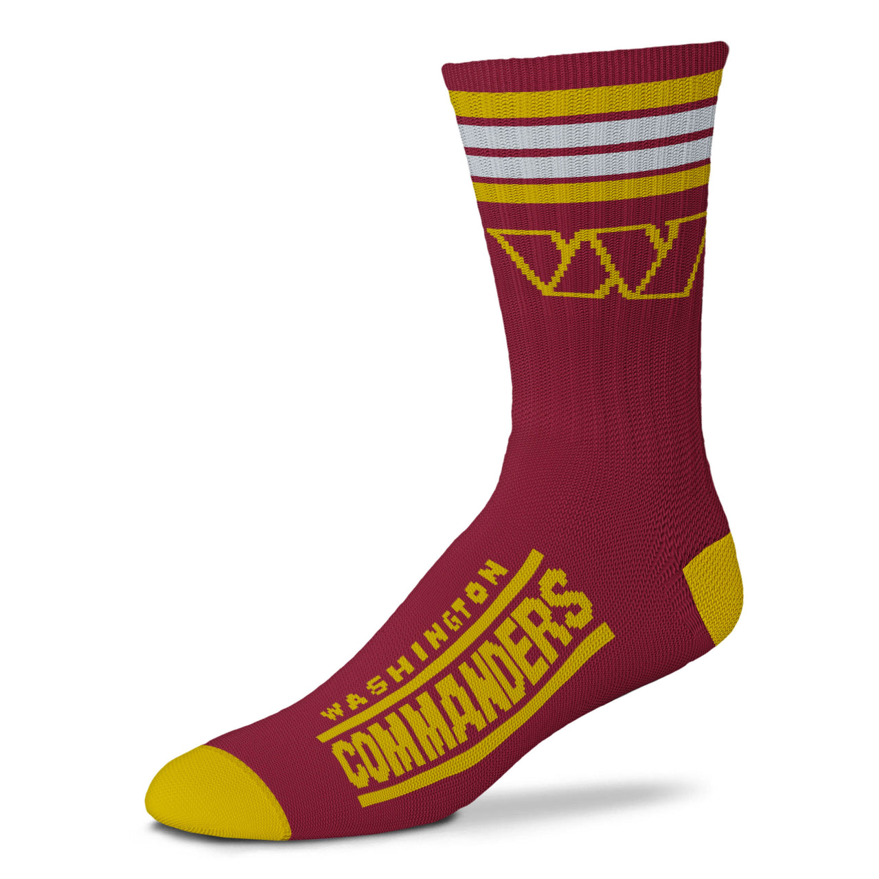 Washington Commanders Men's 4 Stripe Deuce Socks - Dynasty Sports & Framing 