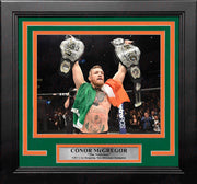 Conor McGregor Two-Division Champion 8" x 10" Framed Mixed Martial Arts Photo - Dynasty Sports & Framing 