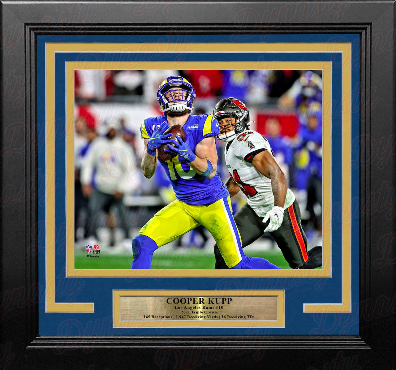 Cooper Kupp Playoff Action Los Angeles Rams 8" x 10" Framed Football Photo - Dynasty Sports & Framing 