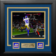 Cooper Kupp Super Bowl LVI Game-Winning Touchdown Los Angeles Rams Autographed Framed Football Photo - Dynasty Sports & Framing 