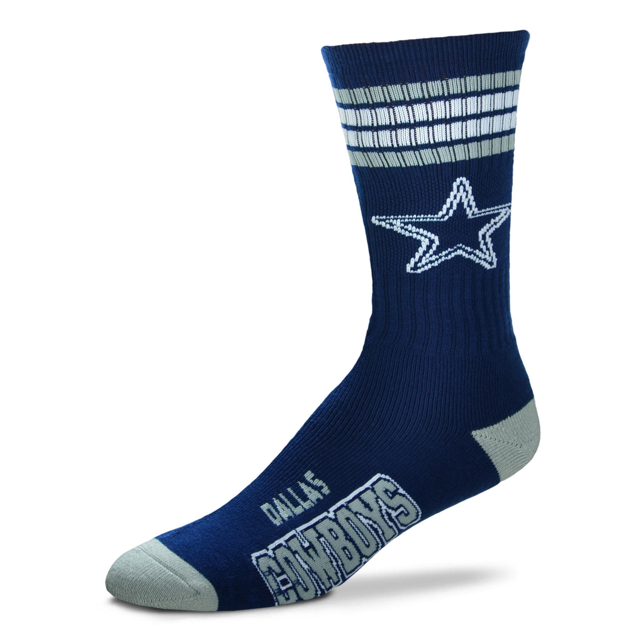 Dallas Cowboys Men's 4 Stripe Deuce Socks - Dynasty Sports & Framing 