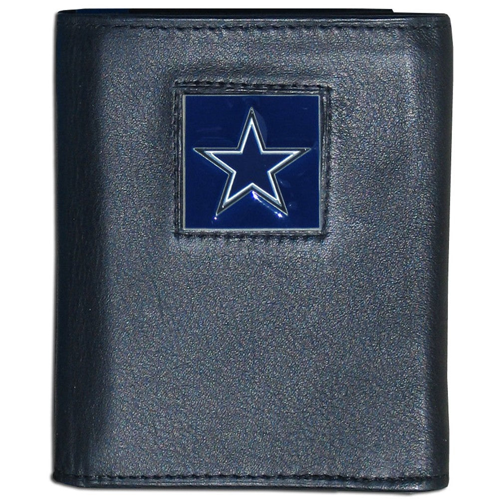 Dallas Cowboys FineGrain Leather Tri-Fold Wallet - Dynasty Sports & Framing 