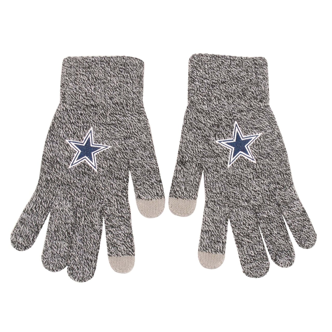Dallas Cowboys Gray Knit Texting Gloves - Dynasty Sports & Framing 