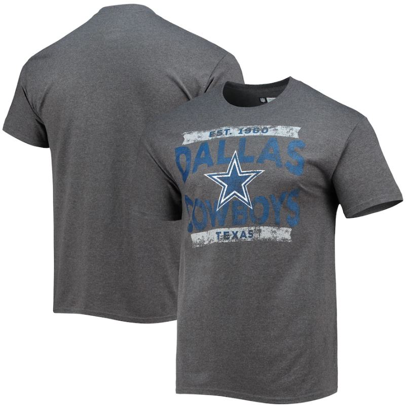 Dallas Cowboys Heroic Play T-Shirt - Heathered Charcoal - Dynasty Sports & Framing 