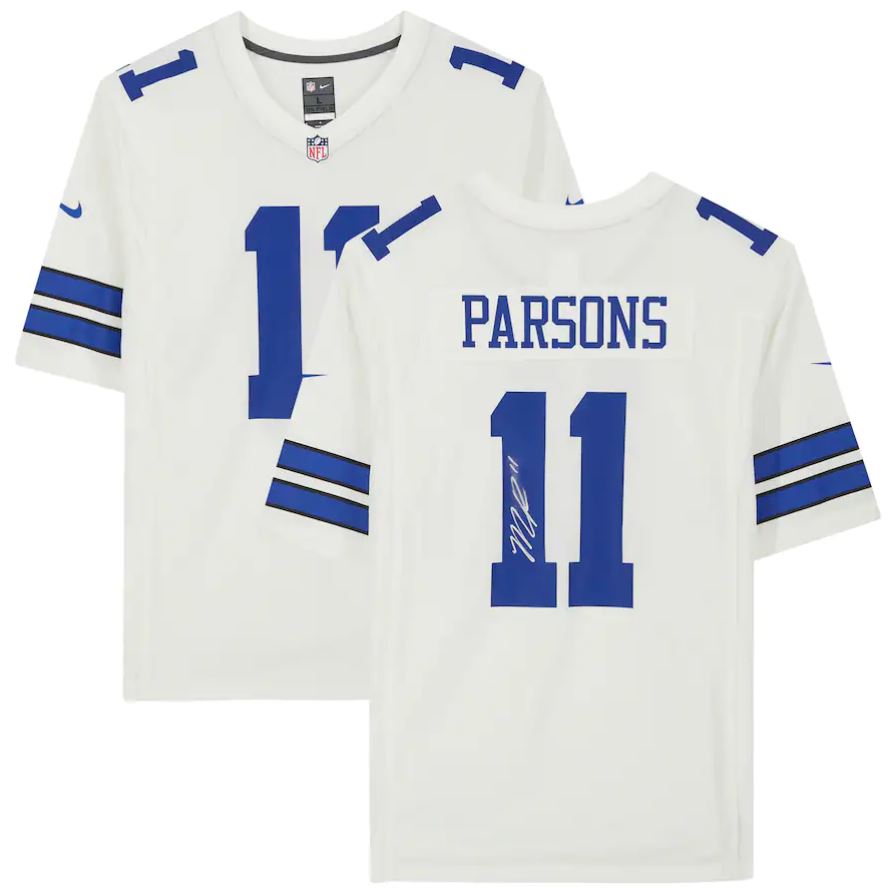 Micah Parsons Dallas Cowboys Autographed White Football Jersey - Dynasty Sports & Framing 