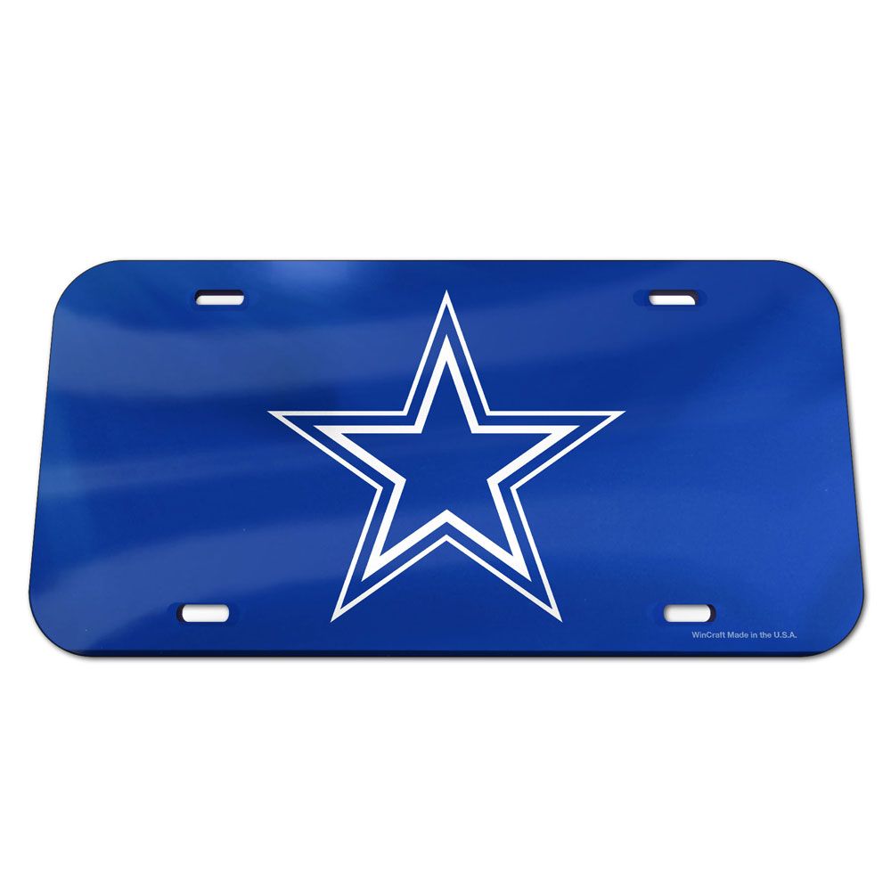 Dallas Cowboys Laser Engraved License Plate - Mirror Team Color - Dynasty Sports & Framing 