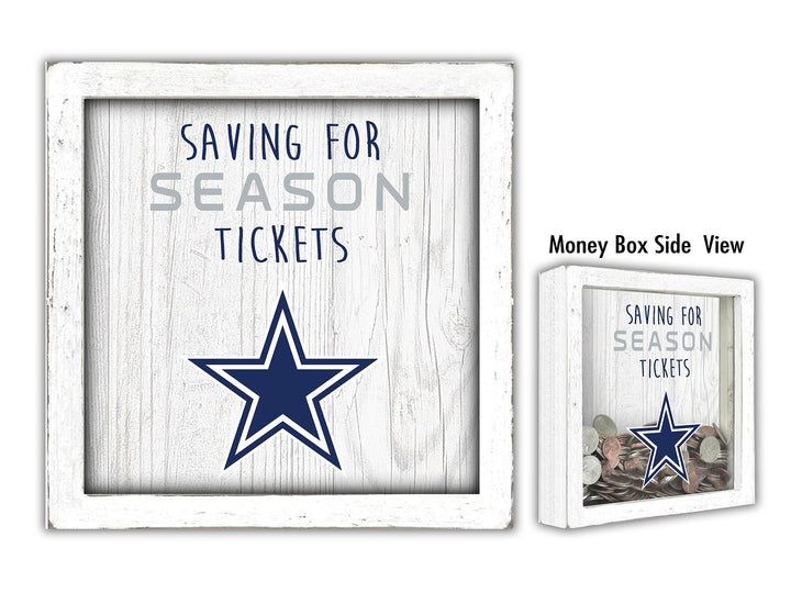 Dallas Cowboys Saving For Season Tickets Money Box - Dynasty Sports & Framing 