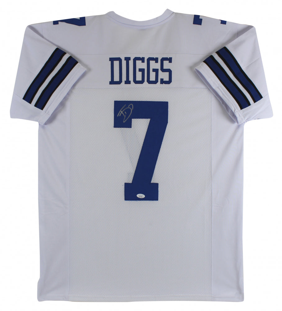 Trevon Diggs Dallas Cowboys Autographed White Football Jersey - Dynasty Sports & Framing 