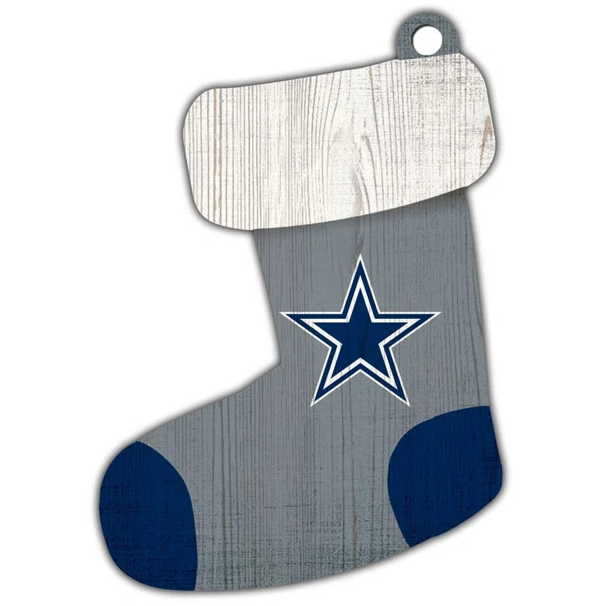 Dallas Cowboys Wooden Stocking Ornament - Dynasty Sports & Framing 