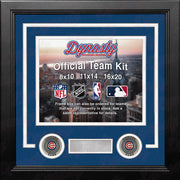 MLB Baseball Photo Picture Frame Kit - Chicago Cubs (Blue Matting, White Trim) - Dynasty Sports & Framing 