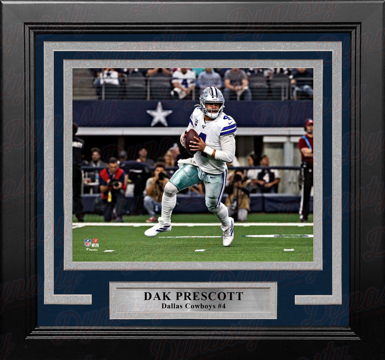 Dak Prescott in Action Dallas Cowboys 8" x 10" Framed Football Photo - Dynasty Sports & Framing 
