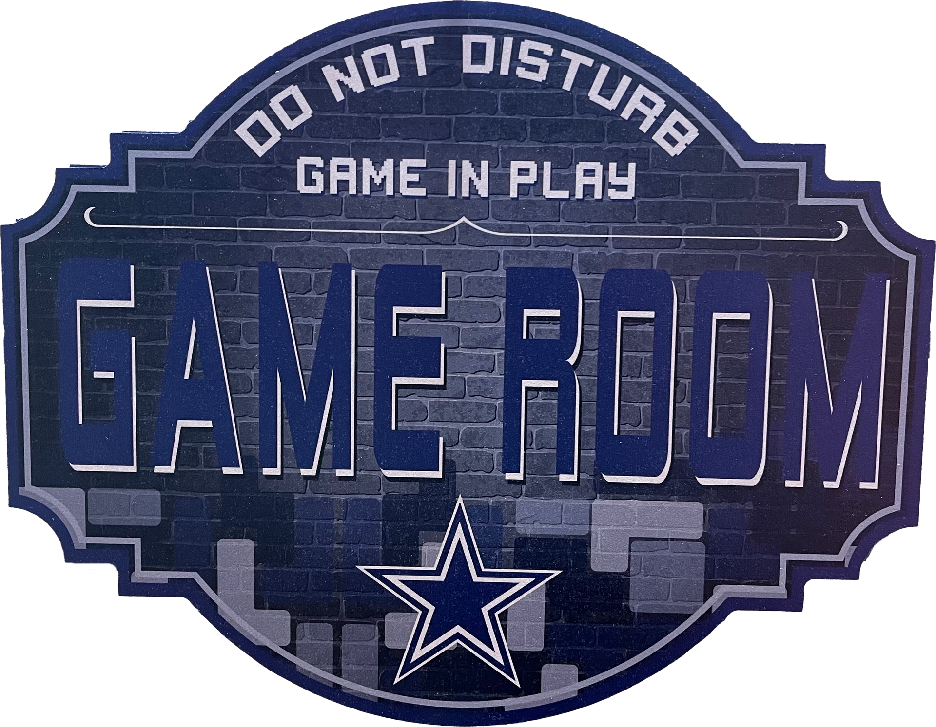 Dallas Cowboys 12" Game Room Wood Sign - Dynasty Sports & Framing 