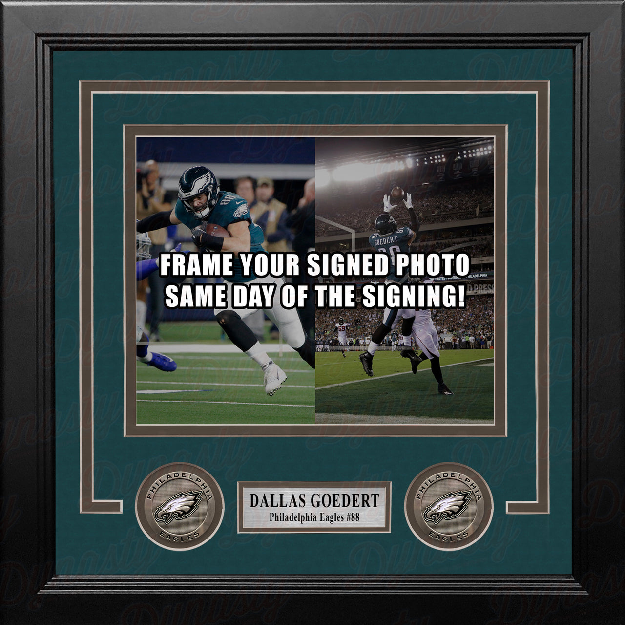 Dallas Goedert Philadelphia Eagles Photo Frame Kit - Dynasty Sports & Framing 
