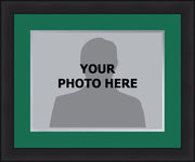 NHL Hockey Photo Picture Frame Kit - Dallas Stars (Green Matting, Silver Trim) - Dynasty Sports & Framing 